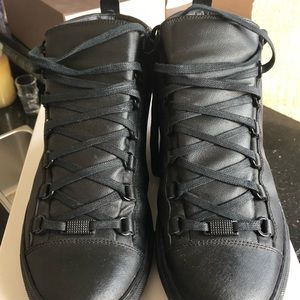 Balenciaga Arenas all black denim effect